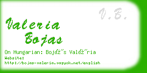 valeria bojas business card